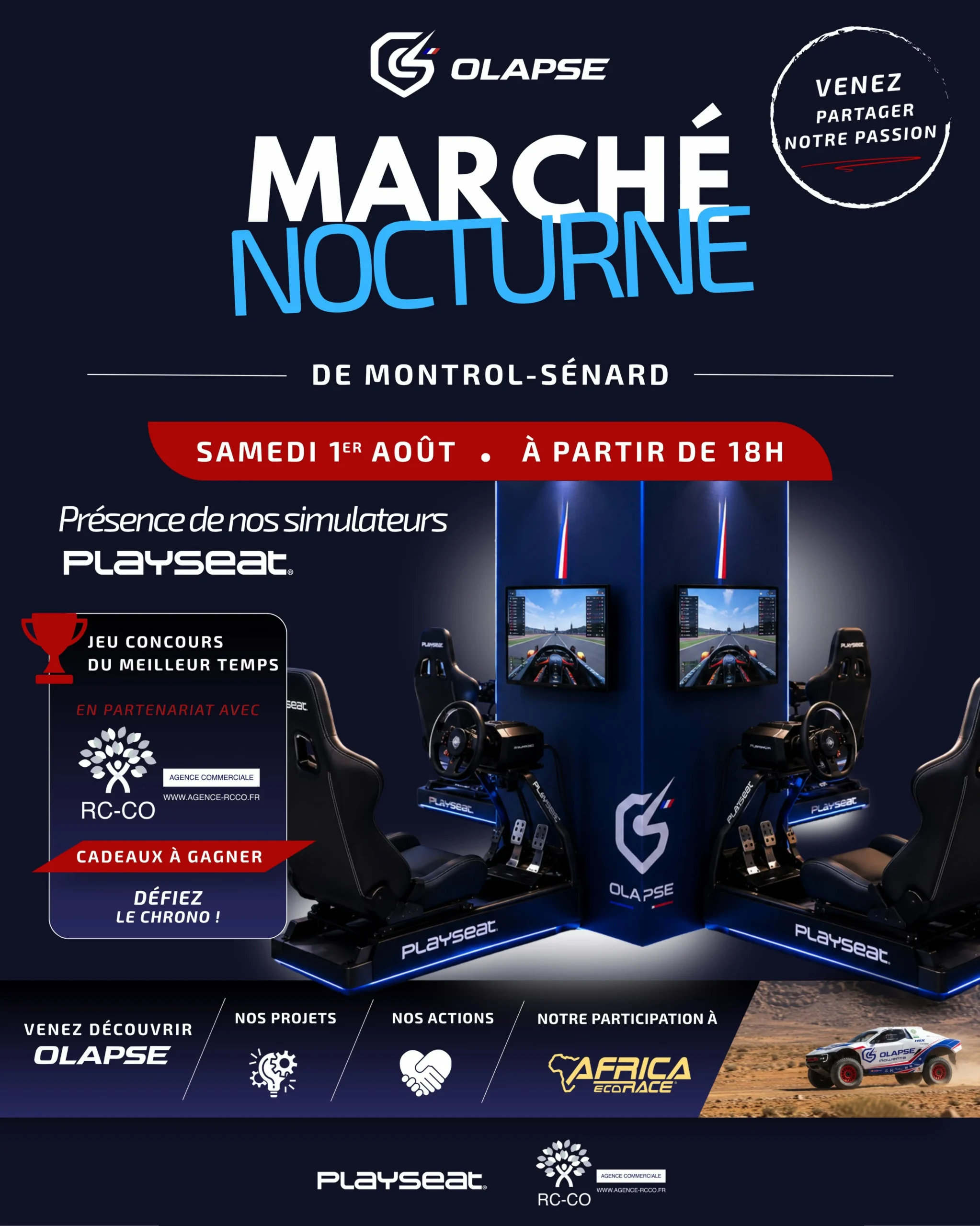 Affiche du Challenge RC-CO avec OLAPSE à Montrol-Sénard